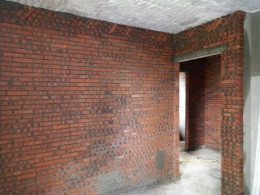 福州院子砌墙阶段